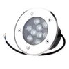 Anti-corrosion IP67 étanche 9W AC85-265V LED extérieur sol jardin chemin sol souterrain enterré cour lampe paysage lumière