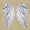 1 Pairs Sequined Wings Patches for Clothing Iron on Transfer Applique Patch for Jacket Jeans DIY Sew on Embroidery Sequins