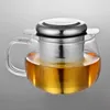 Reusable Stainless Steel Tea Infuser Basket Fine Mesh Strainer with 2 Handles Lid Tea and Coffee Filters for Loose Tea Leaf LZ0184