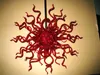 Rode Murano Lampen Kroonluchter Slaapkamer Decoraton Glas Crystal Kroonluchters en Mini LED-hanglamp