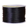 Wholesale-Wholesale 70M/Spool 1MM Mix Color Nylon Black Satin Chinese Knotting Silky Macrame Cord Beading Braided String Thread