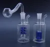 1pcs 3inche mini tuyaux en verre barboteur en verre plate-forme pétrolière en verre bongs en verre conduites d'eau narguilé JH43-10 mm