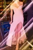 ビンテージセレブリティハイサイドスプリットプロングドレス2017パーティーショルダーノースリーブマーメイドウエディングドレス安いイブニングドレス