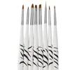 8PCS Nail Art Design Brush Dotting Peinture Stylo Acrylique Dessin Liner Outils Set # R48
