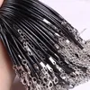 Chains Chokers Necklaces Twisted Braided Rope Black Leather Cord Chain Necklace String Rope For Women Rope Leather Necklaces