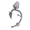 Moda Metal Clip Ear Cuff Stud Mujer Estilo Punk Wrap Dragon Pendiente SIN orificio para la oreja para Girlladies Jewelry