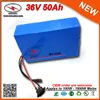 1800W 36V Electric Bike Battery 50AH Ebike Battery in 26650 5000mah Lithium Li-Ion Battery Pack 2A Charger 50A BMS