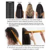 Löst lockiga peruker syntetiska spetsfront peruk för svarta kvinnor Långt svart före plockad med babyhår värmebeständig 200 densitet2052134