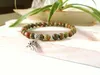SN0345 Bracelet porte-bonheur éléphant pour homme, bracelet en pierre naturelle unakite, Ganesh yoga, énergie de guérison, bracelet mala pour hommes'353r