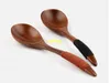 100 sztuk / partia 17.5 * 4 cm Drewniana łyżka Japoński Styl Duże Długie Spoons Spoons Ekologiczna Zupa Ryżowa Desery Spoon Naczynia