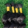 Echt haar Bulk Geen inslag Peruaans los golvend haar 3 bundels Krullend Human Hair Extensions voor microvlechten Goedkope Weave Bulks6950030