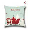 Merry Christmas Style Cushion Cover Santa Claus Christmas Tree Snowman Home Decorative Pillows Cover