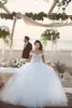 2017 New Said Mhamad Sexy Off Shoulders Lace Wedding Dresses Ball Gown Sweetheart Appliques Corset Back Princess Bridal Gowns