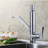 Robinet mitigeur d'évier de cuisine en laiton massif chromé contemporain robinet de vanité avec distributeur de savon
