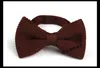 2016 Hot Dubbelstickad Bowtie 24 Solid Färg Bowknot Justerbara Bowties För Fars Dag Slips Julklapp Gratis TNT FedEx UPS