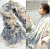 New Vintage Silk Scarves Blue and White Porcelain Long Scarf chiffon Shawls Sexy printed Women's Christmas gifts multicolor 10pcs/lot