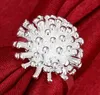 Pierścień Fajerwerków Dla Kobiet Srebrny Kolor Moda Koreański Styl Ball Jewelry Dziewczyna Prezent Party Mix Rozmiary