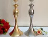 55cm 21 "スライバまたはゴールドの結婚式の道路の鉛の装飾テーブルシャンデリアの結婚式の花の花瓶の結婚式の中心部10pcs /ロット