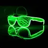 Hot-Sale El Long Life Time Green Glasses El Wire och hög ljusstyrka Neon Glasögon EL efter fritt fartyg