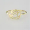 10 / PC LOTUS Damesmode-sieraden, 18 K Vergulde ring Gemengde kleur Groothandel Gratis verzending, om veel geluk te nemen