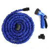 high quality 50FT retractable hoseExpandable Garden hose Blue Green color fast connector water hose with water gun OMD92542808