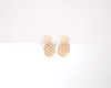 Best friend gift 2016 contracted the adornment of the small lovely pineapple BFF jewelry stud earrings for women men