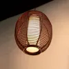 Azja Południowo -Wschodnia Rattan Lantern Restaurant Sufit Wiselant Light Study Pokój Pendant Lampa Stylowa jadalnia Pedant żyrandole