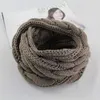 Vente en gros chaude écharpe tricotée Snoods foulard foulards femmes dames haut haute mode infini écharpe silencieux Bandanna Wrap châles livraison gratuite