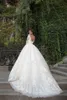 فساتين مثيرة مفتوحة Vneck ثلاثة ربع الأكمام الفستان الزفاف الشمبانيا مع فستان زفاف طويل الحزام