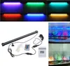 Sous-marin 18 LED RGB Aquarium Fish Tank Light Étanche Bleu Blanc LED Light Bar Submersible Down tube light