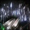 20/30 / 50cm Meteor Douche Falling Rain Snow Drop Icicle Christmas String Lights LLWA225