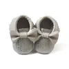11 Colori New Baby First Walker Shoes Paillettes moccs Baby mocassini soft suola mocassino in pelle Colorata Bow Nappa Paillettes bottini bambini piccoli