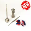 Tampa inteira GR2 Domeless Titanium Nail Ti Carb com Enial Dab e frasco de silicone de set7697753