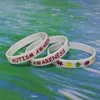 100 pièces de haute qualité autisme en creux et rempli d'encre Bracelets en caoutchouc silicone bracelets pour cadeaux promotionnels SS001224T