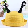 New Children's Straw Hat Animal Cartoon Hat Summer Beach Sun Protection Hats Outdoor Travel Boys Girls Wide Brim Hats Kids Dome Cap KIDS-4