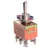 1Pc Rosso 6 Pin Toggle DPDT Interruttore ON-OFF-ON 15A 250V Mini Interruttori E-TEN1321 B00189 BARD