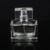 100PCS 30ml High Quality Square Glass Perfume Bottle Clear Glass Spray Bottle Empty Fragrance Packaging Bottle Refillable