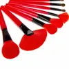 Professionelles 24-teiliges Make-up-Pinsel-Set mit Krokodilmuster, Tasche, rot, Werkzeuge, Foundation, Toilettenartikel, Make-up, kosmetischer Puder-Mischpinsel