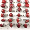 Mixed Size Red Turquoise Rings for Women Fashion Jewelry 50 st grossist