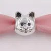 Andy Jewel Authentic 925 Sterling Silver Beads Curious Cat Charm Past European Pandora Style Jewelry armbanden ketting 791706