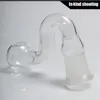 Curved Glass Oil burners Glass Pipes clear glass balancer for water pipe bongs oil rigs free shipping