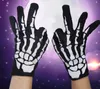 Black Skull Halloween Christmas Skeleton Ghost Garra Luvas Classic Skeleton Five Finge Glove para Props Trajes Cosplay Party DECO4383201