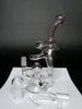 Pink Recycler Bong Glass Bongs nexusglass hitman glass hightimes Bong 14.4mm joint en verre huile dab rig Glass Rig