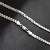 Moda 925 prata banhado declaração colar Men 5MM Chunky colares pingentes de homens Garantia de jóias colares longos de cores