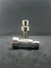 Två Function Domeless Titanium Nail Rökning Ti Nails 14mm / 18mm Male Grade 2 GR2 TI-TANIUM Nail Passar 14 / 18mm Vax DAB Glasvatten Bongs