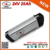 Fullständig kapacitet Silver Fish E-Bike Batteri 24V Lithium Batteripack 25ah Li Ion Batteri för 350W Electric Bike Cykel