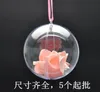 5cm / 8cm / 10cm Transparent hängande boll Ny 2016 för Xmas Tree Bauble Clear Plastic Home Party Merry Juldekorationer Presentfartyg