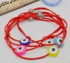 100st Röd sträng Evil Eye Lucky Red Cord Justerbar Armband Ny