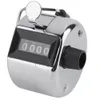 Digital Chrome Handzähler Clicker / Counter Metal Machanical 4 Digit Anzahl Clicker Golf Digital Chrome Handzähler Count