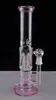 Nieuwste Roze Bongs Te koop Twee functie 9 Arm Percolator 18.8mm Glas Bongs Glas Water Pijp Hookah S58